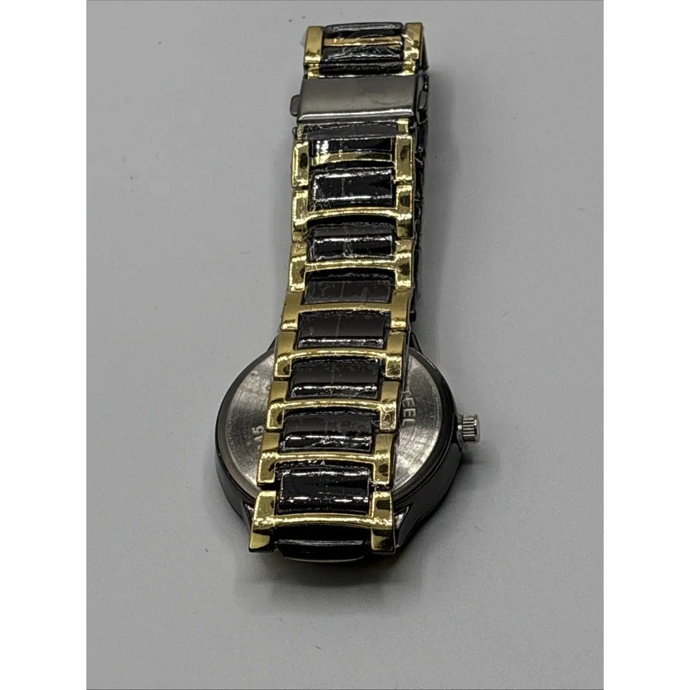 Men Luxury Watches Black Gold‎ Quartz Steel Wristwatch.